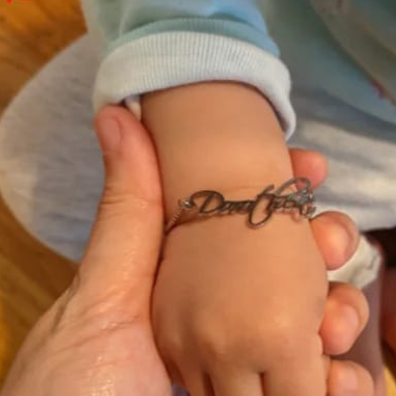 Baby name bracelet