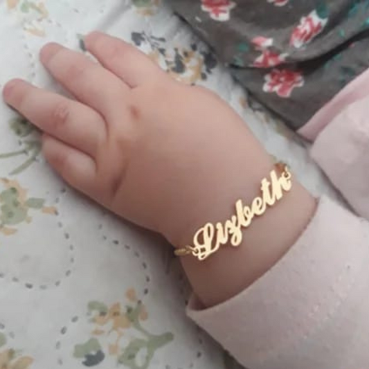 Baby name bracelet